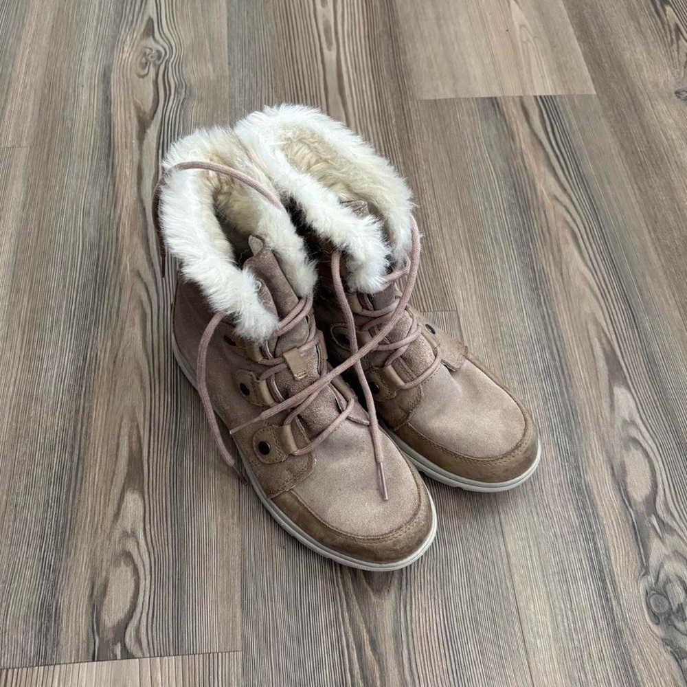 Sorel 8.5 Women's Brown Fur-Lined Winter Boots